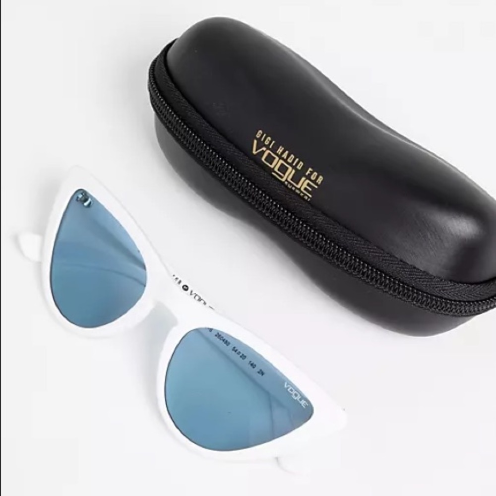Gigi Hadid Vogue White Cat Eye Sunglasses